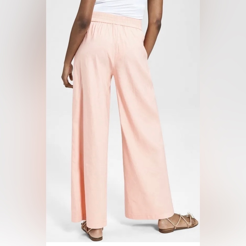 INC High-rise Wide-leg Coral Pants - Picture 4 of 5